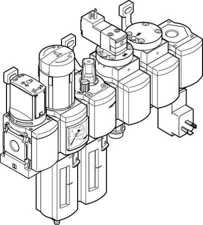 MSB6N-1/2:C3J2M1D7A1F3-WP Service unit combination