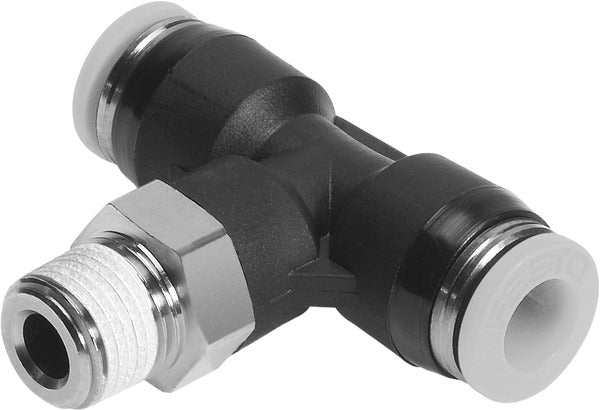 QBT-1/8-3/8-U-M Push-in T-fitting