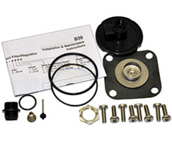 R38-100R, 0.6 to 30 psig R38 series pressure regulator service kit