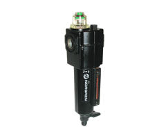 L72C-2AP-QDN, Excelon oil fog lubricator, metal bowl with liquid level indicator, manual drain, 1/4" PTF