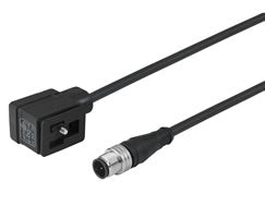 NC-DINIA-123MS-5, Valve connector DIN form B Industrial Standard, 3 Pin, A-coded, M12, 5m