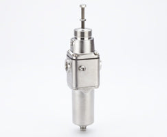 B38-442-M1LA, B38 Series stainless steel filter/regulator, 1/2 NPT, 5µm, 0.3-9 bar, manual drain, without gauge