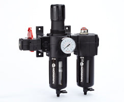 BL74-421G, Excelon box set (FRL), G1/2, manual drain, 40µm filter element, with shut-off valve