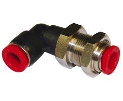 C00491200, Pneufit C Push-in fitting, Bulkhead union, Elbow, 12mm, M22x1.0