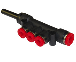 C00J30604, Pneufit C Push-in fitting, Stem manifold, 4mm, 6mm