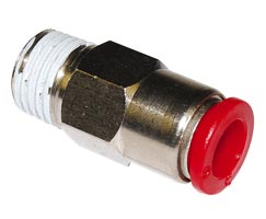 C01240828, Pneufit C Push-in fitting, Adaptor, Straight, 8mm, R1/4
