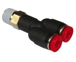 C01881228, Pneufit C Push-in fitting, Adaptor, Swivel Y, 12mm, R1/4