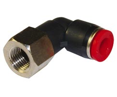 C02480606, Pneufit C Push-in fitting, Adaptor, 90° Swivel elbow female, 6mm, M6