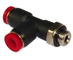 C02680438, Pneufit C Push-in fitting, Adaptor, Swivel side tee, 4mm, G3/8