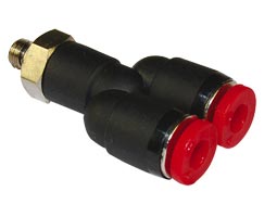 C02880848, Pneufit C Push-in fitting, Adaptor, Swivel Y, 8mm, G1/2