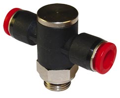 C0A711028, Pneufit C Push-in fitting, Single universal tee, 10mm, G1/4