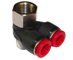 C0E7J0618, Pneufit C Push-in fitting, Adaptor, Branch female, 6mm, G1/8
