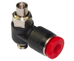 C0KB00418, Pneufit C Push-in fitting, Shrouded banjo, 4mm, G1/8