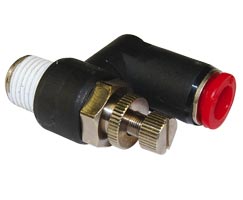 C0T560428, Pneufit C Push-in fitting, Swivel speed control, Out, 4mm, R1/4