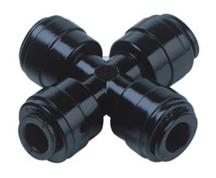 D00901000, Pneufit D Acetal push-in fitting, Union cross, 10mm