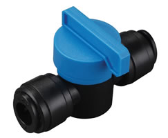 D00GR1200, Pneufit D Acetal push-in fitting, Hand valve 2/2 shut-off, Tube to tube, 12mm