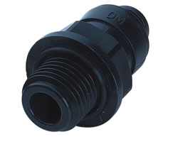 D02251238, Pneufit D Acetal push-in fitting, Adaptor, Straight parallel, 12mm, G3/8