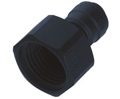 D022C0818, Pneufit D Acetal push-in fitting, Adaptor, Female, Flat type, 8mm, G1/8