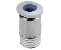 M022A0406, Pneufit M Push-in fitting, Adaptor, Straight, Internal hex, 4mm, M6