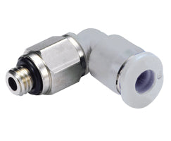 M02470306, Pneufit M Push-in fitting, Adaptor, 90° swivel elbow, 3mm, M6