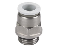 E02251248, Pneufit E Push-in fitting, Adaptor, Straight, 12mm, G1/2