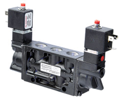 K81EA00KV0KV0, Nugget 200 Series 120Vac 5/3 locking solenoid actuated/solenoid actuated 3/8" NPT ported valve