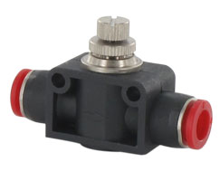C00GE1000, Pneufit C Push-in fitting, In-line flow control, 10mm