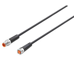 NC-083FS-083MS-2, Connector cable, 3 pin, A-coded, M8, M8, 2m