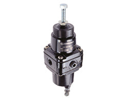 B38-200-B1KA, B38 Series aluminium filter/regulator, 1/4 PTF, 5µm, 0.25-7 bar, manual drain, without gauge