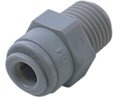 D21250438, Pneufit D Acetal push-in fitting, Adaptor, Straight male, 1/4", R3/8