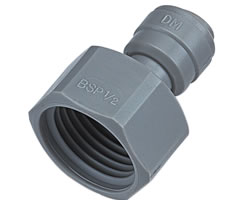 D222C0468, Pneufit D Acetal push-in fitting, Adaptor, Straight female, 1/4", G3/4