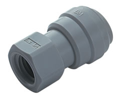D242C0428, Pneufit D Acetal push-in fitting, Adaptor, Straight female, 1/4", 1/4" NPT