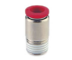C012A0418, Pneufit C Push-in fitting, Adaptor, Straight, Internal hex, 4mm, R1/8