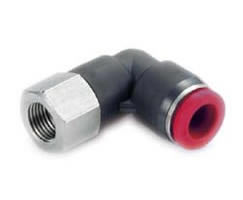 C01480428, Pneufit C Push-in fitting, Adaptor, 90° Swivel elbow female, 4mm, R1/4