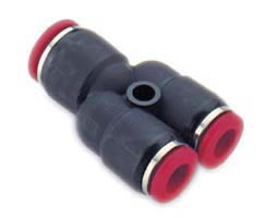 C00820804, Pneufit C Push-in fitting, Union tee, Unequal, 4mm, 8mm