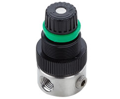 R05-200-RNLA, R05 Series stainless steel general purpose pressure regulator, 1/4 NPT, 0.3-8.5 bar, without gauge
