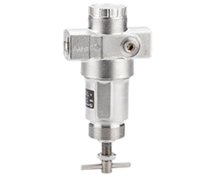 R22-401-RNMA, R22 Series stainless steel general purpose pressure regulator, 1/2 PTF, 0.4-10 bar, without gauge