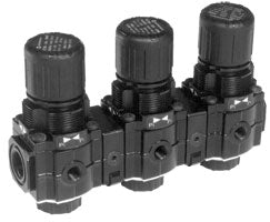 R72M-2GK-RMN, Excelon general purpose manifold pressure regulator, G1/4, 0.3-10 bar, without gauge