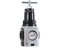 R84G-4AT-RFG, Excelon Plus general purpose pressure regulator, 1/2 PTF, 0.3-4 bar, integrated gauge