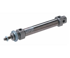 RM/8020/M/80, ISO roundline double acting cylinder, 20mm diameter, 80mm stroke