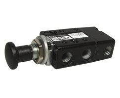 03062702, Super X 3/2 manual valve, Black, Knob/Knob or pilot, G1/4