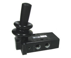 03063802, Super X 3/2 manual valve, Black, Lever/Spring, G1/4