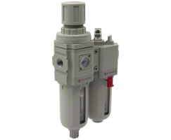 BL49-43BG, Filter Regulator Lubricator, G1/2, manual drain, 5µm filter element