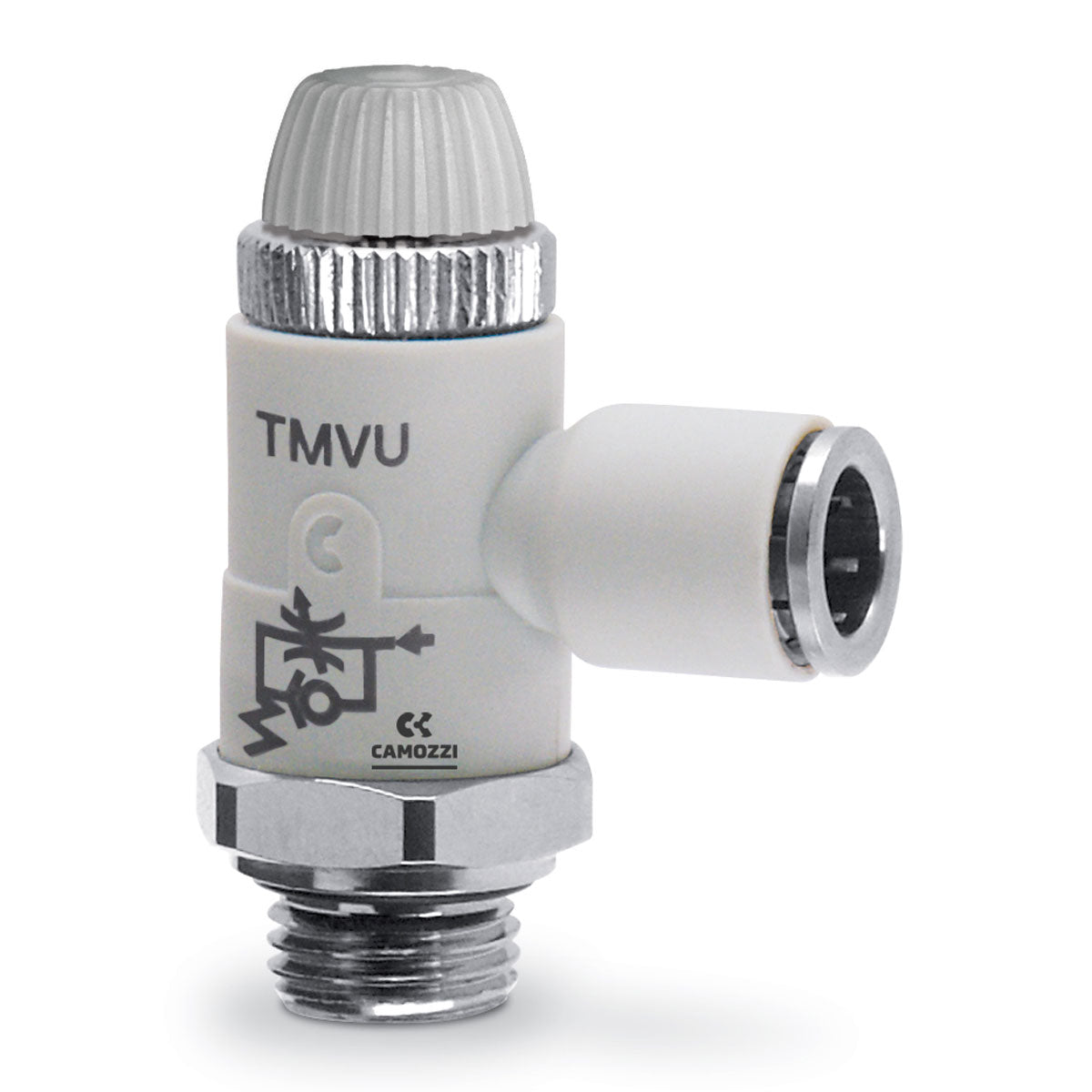 Camozzi TMVU 976-1/4-8 - Plastic flow control valve-manual-valve unidirect-1/4-8mm