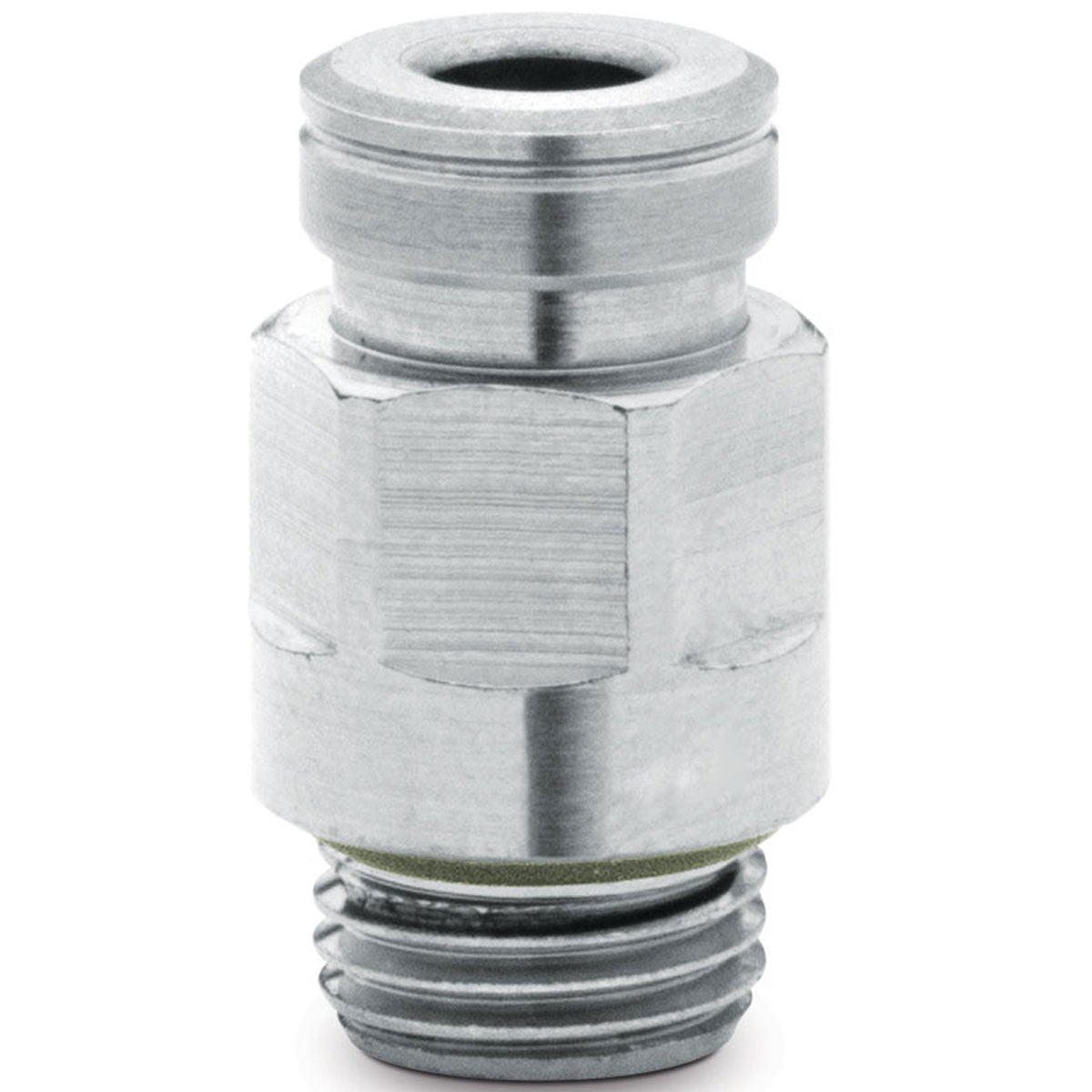 Camozzi H8512 10-1/2-V - Dual seal push in fitting-male stud-10mm tube-1/2 thread