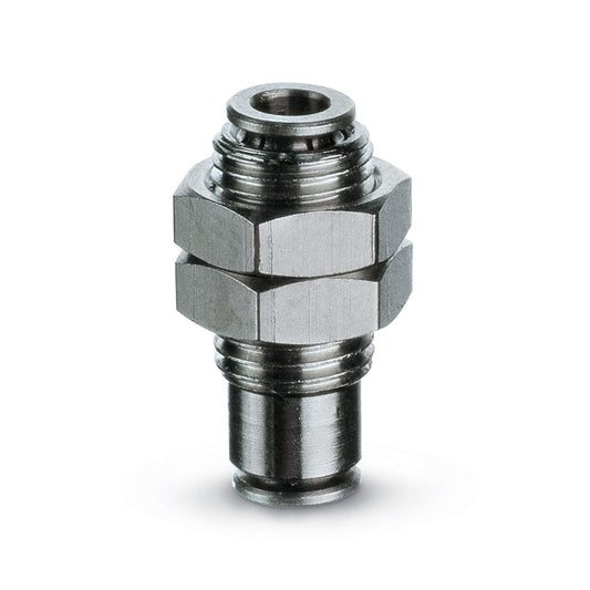 Camozzi 6590 3 - Micro push in-bulk head connector-3mm tube