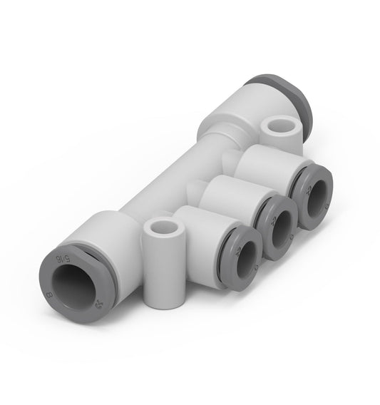 Camozzi G7545 6-4 - GripFit Push in fitting-multi tee reducer-6mm-4mm