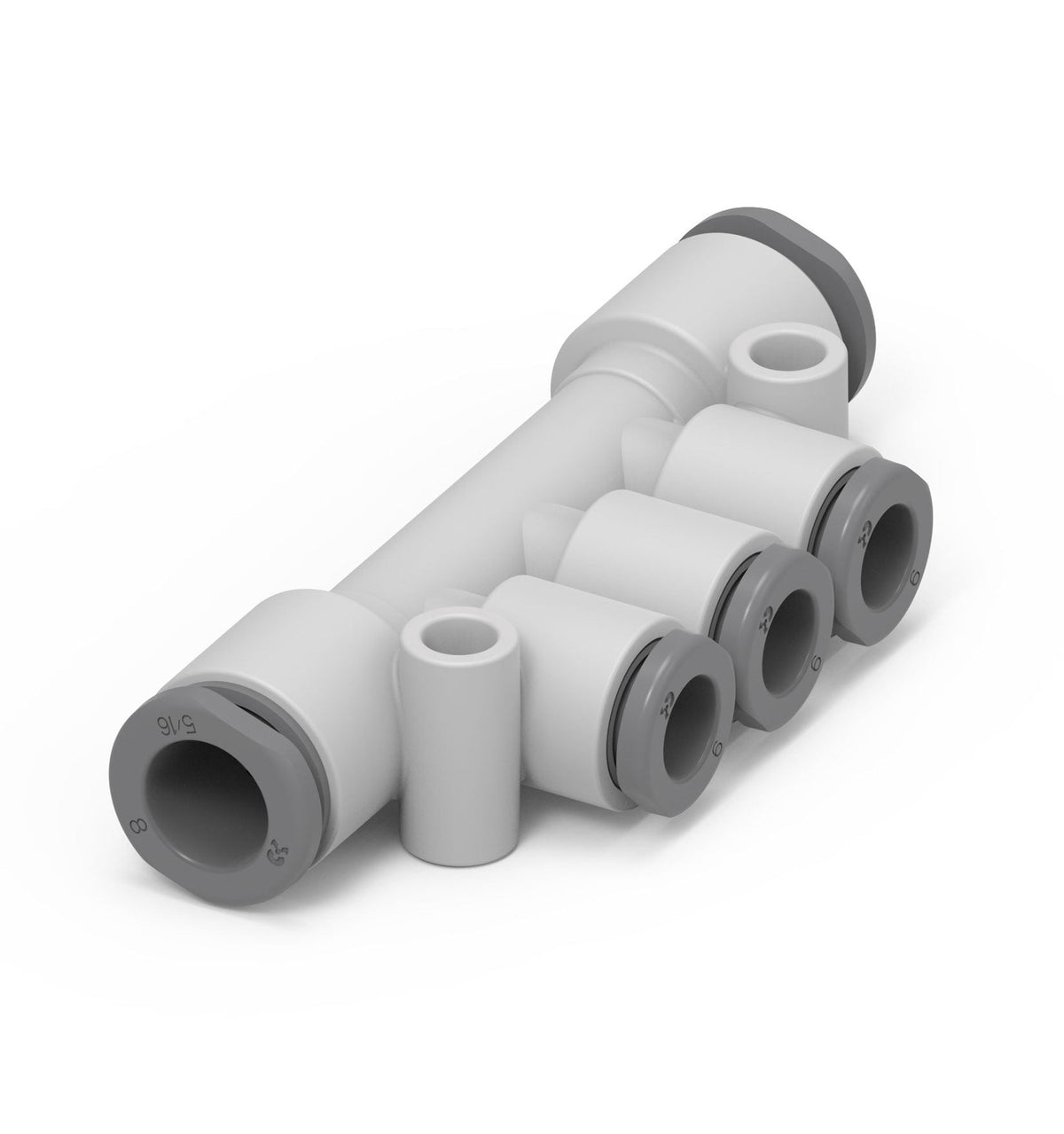 Camozzi G7545 10-6 - GripFit Push in fitting-multi tee reducer-10mm-6mm