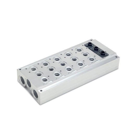 Camozzi CNVL-53 - Manifold base with common exhausts- 3 positions-1/4