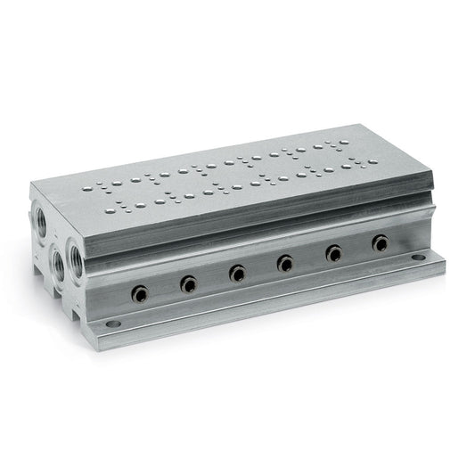 Camozzi P212-08 - Manifold to suit series P-12 valves-4mm rear tube outlets